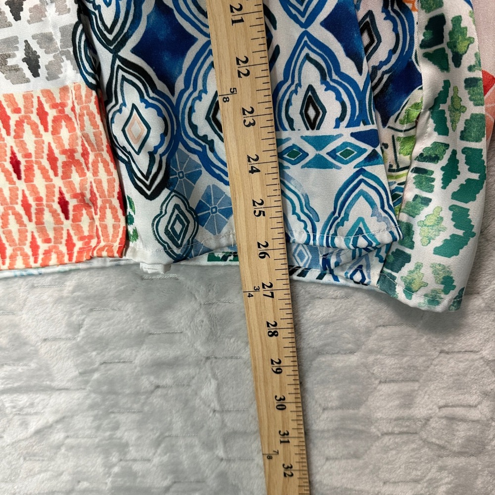 Chicos Women's Multicolor Patchwork Button Down L… - image 6